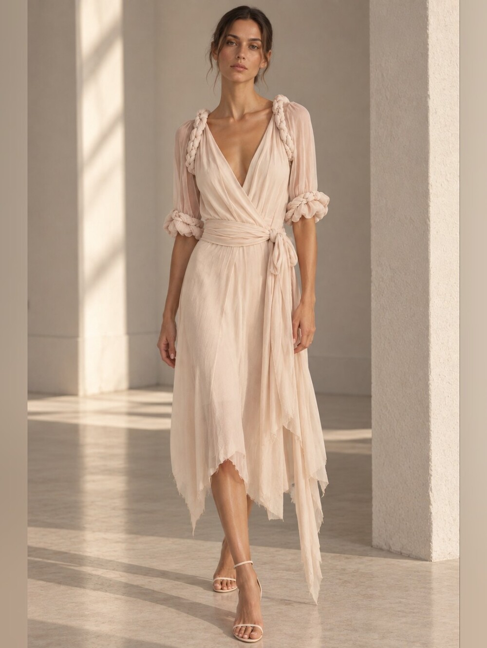 Runway Fashion Week RODARTE NWT Elegant Cream Assymetrical Dress